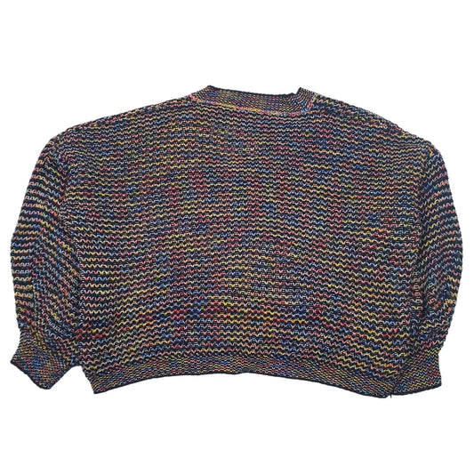 Womens Blue Unbranded Knit Baggy V Neck Jumper