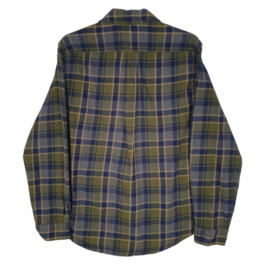 Mens Green Eddie Bauer Flannel  Shirt
