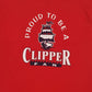 Mens Red Fruit Of The Loom Clipper  T Shirt