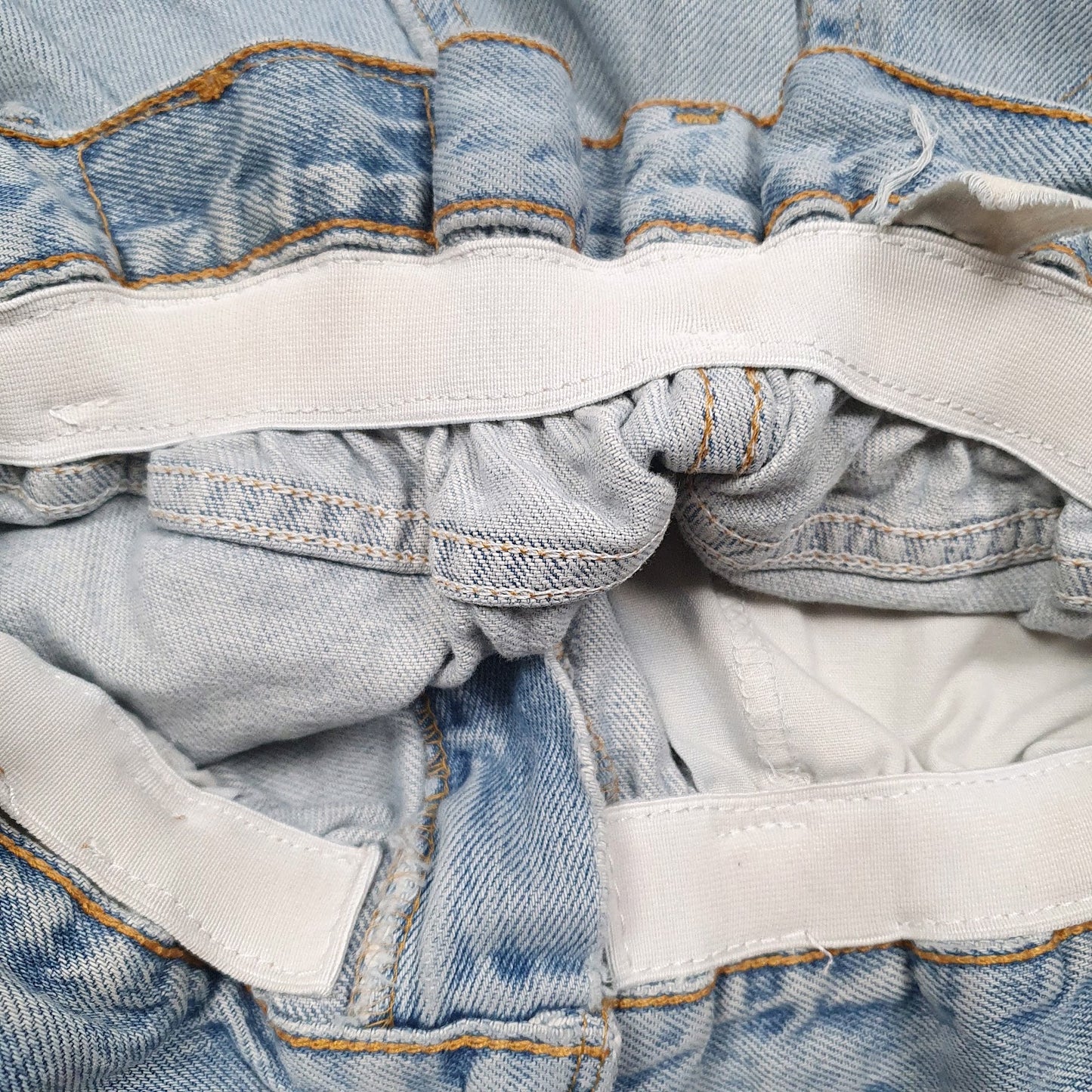 Womens Blue Levis Distressed  Shorts