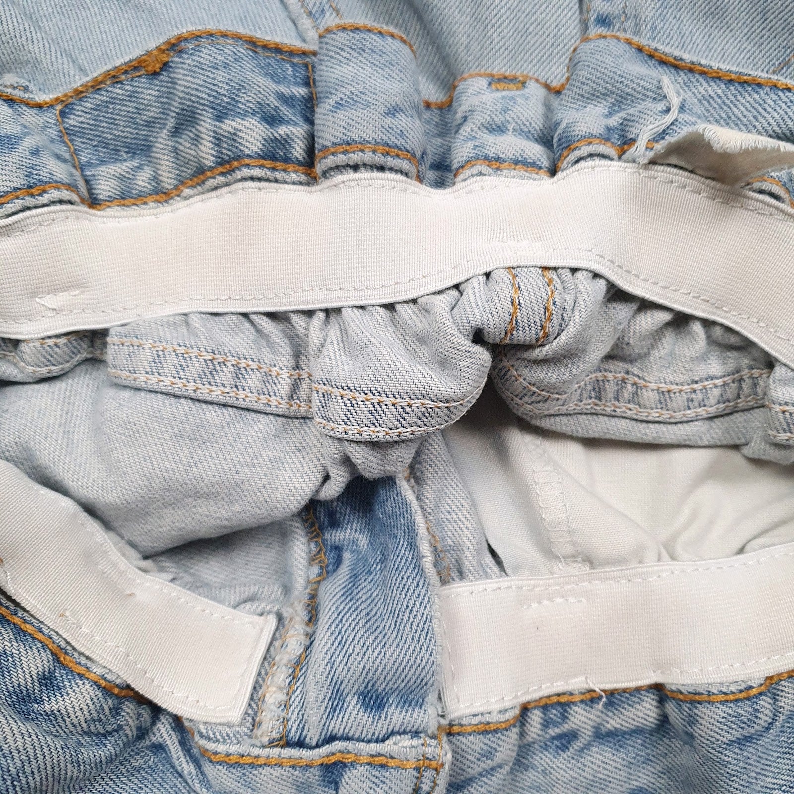 Womens Blue Levis Distressed  Shorts