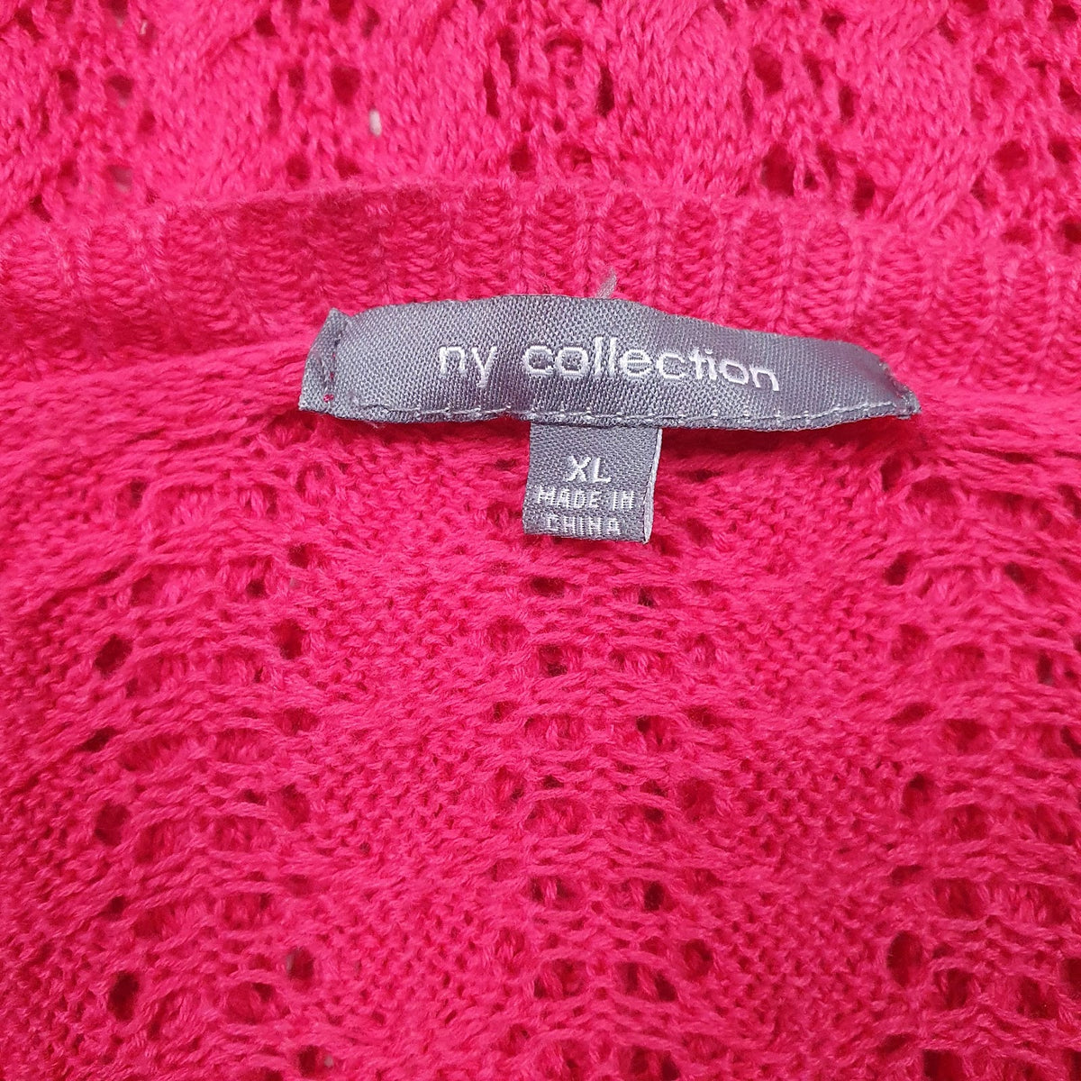 Womens Pink NY Collection  V Neck Jumper