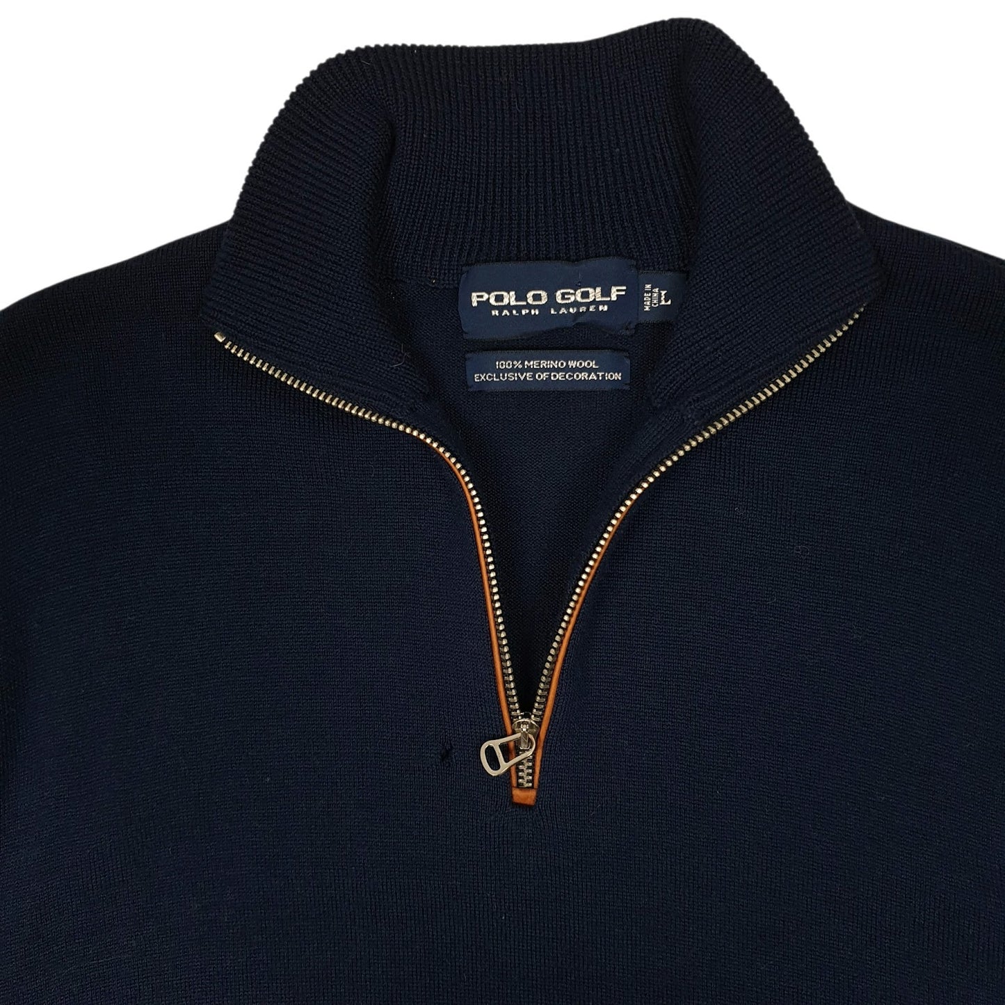 Mens Navy Polo Ralph Lauren Golf Quarter Zip Jumper
