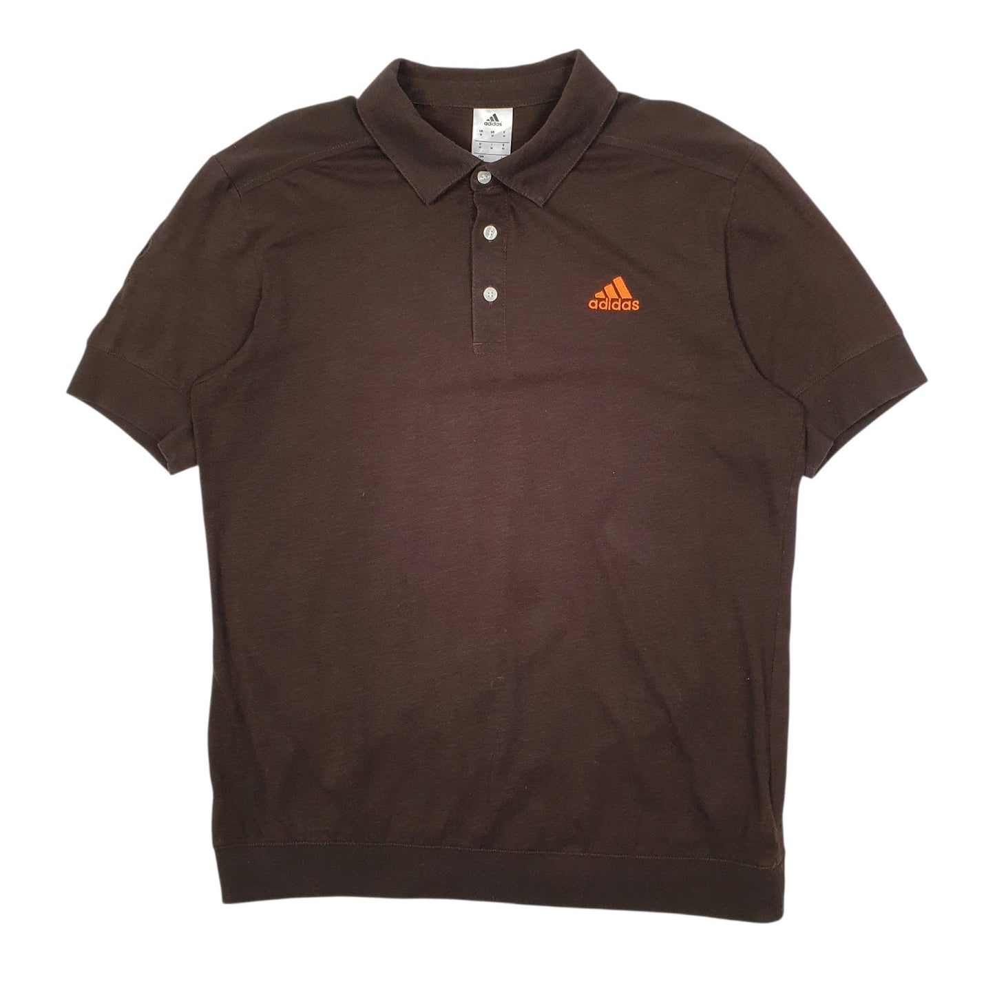 Mens Brown Adidas  Short Sleeve Polo Shirt