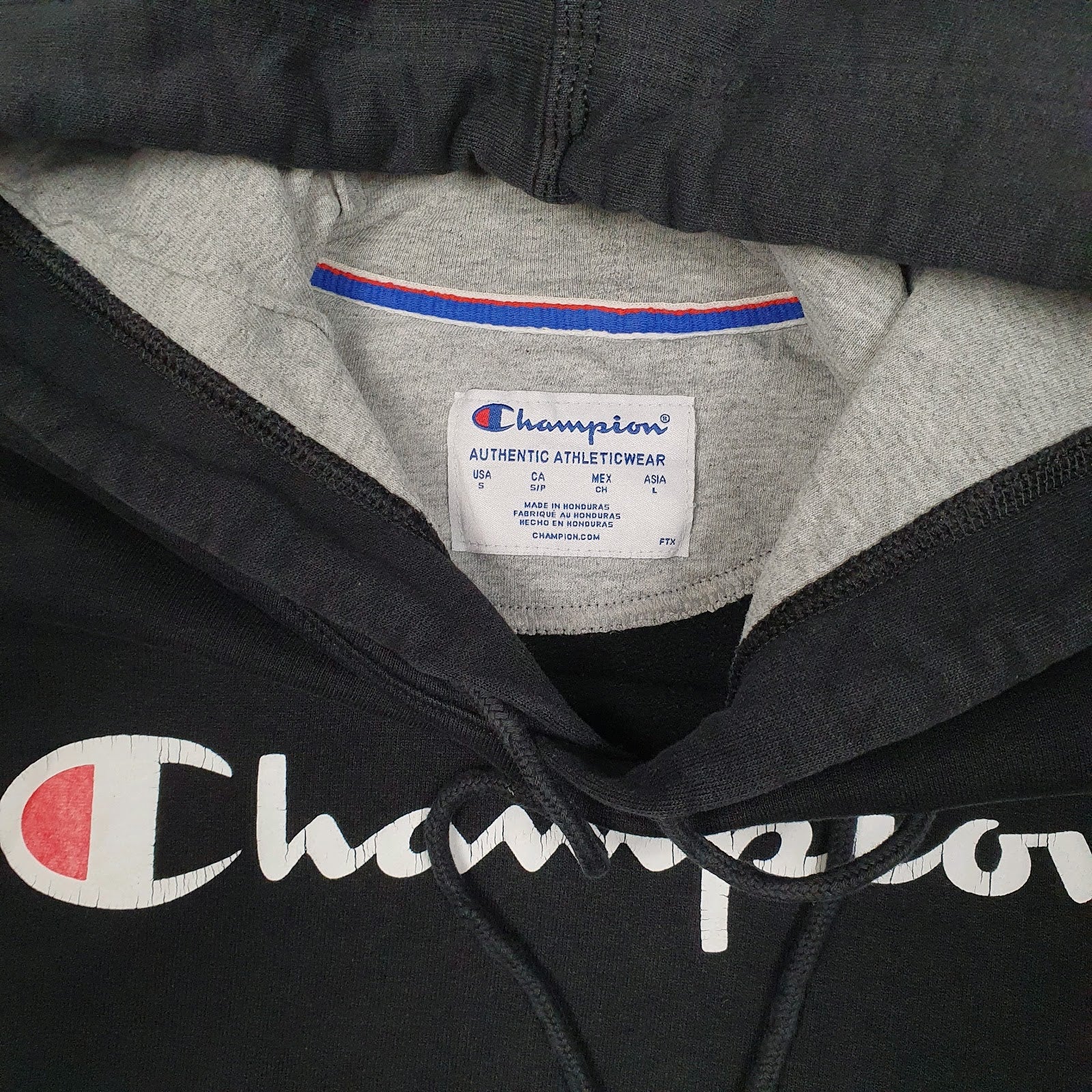 Mens Black Champion  Hoodie Jumper