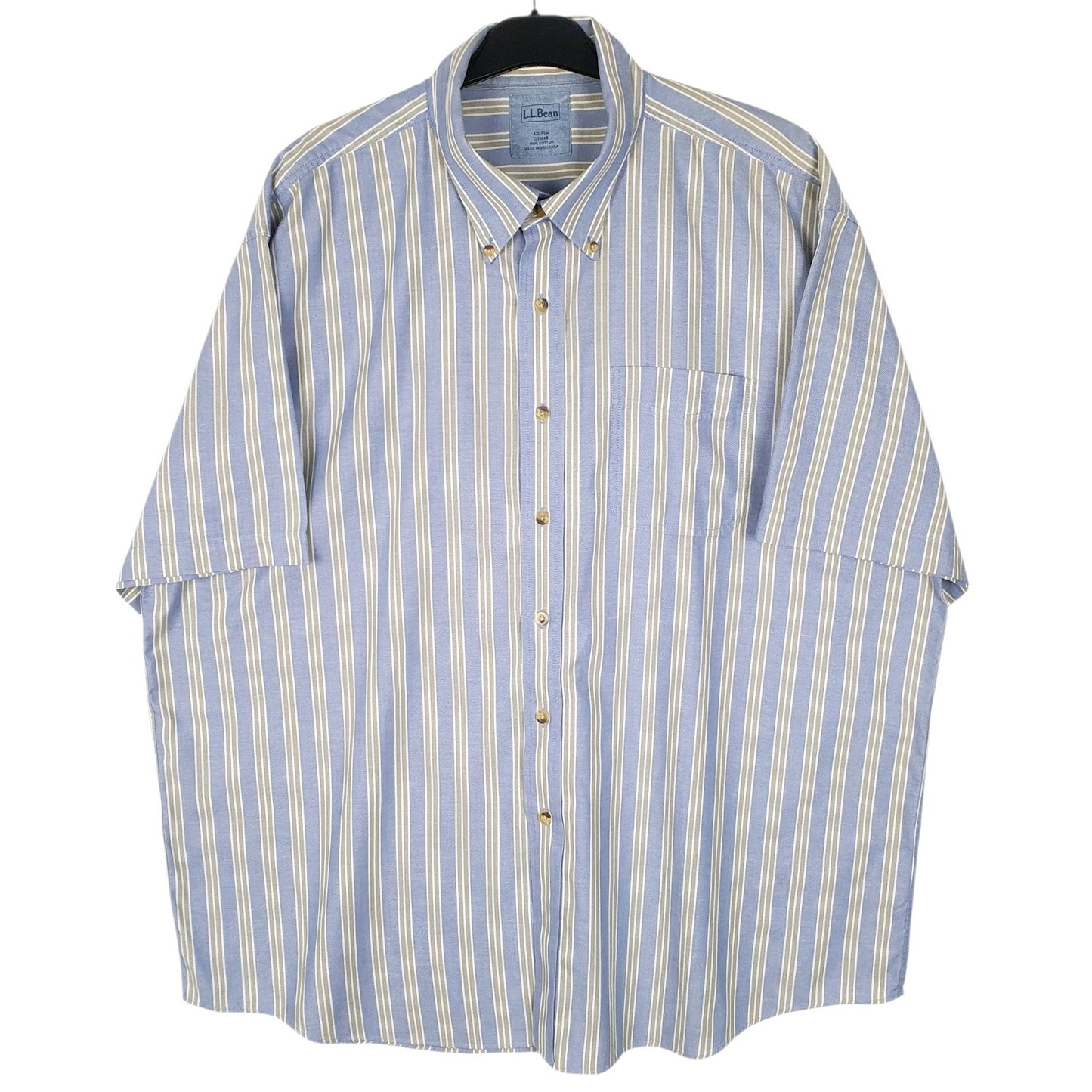 Mens Blue L.L.Bean  Short Sleeve Shirt