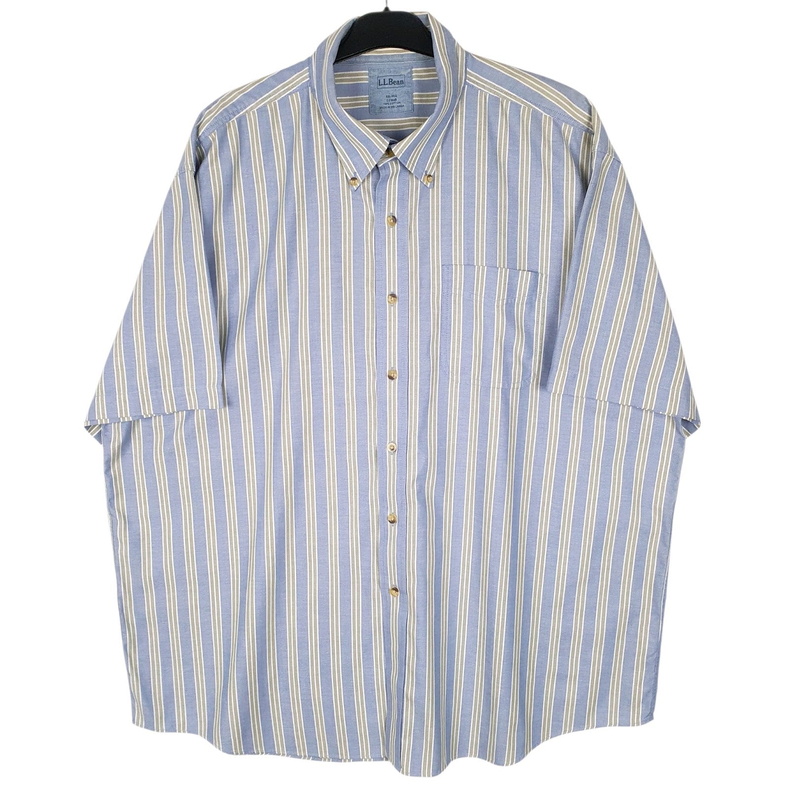Mens Blue L.L.Bean  Short Sleeve Shirt