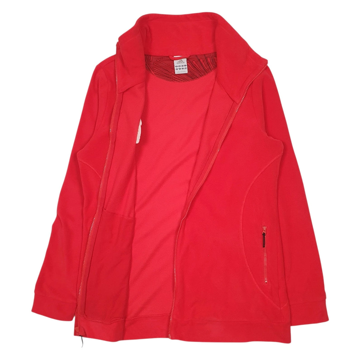 Womens Red Adidas  Full Zip Jumper
