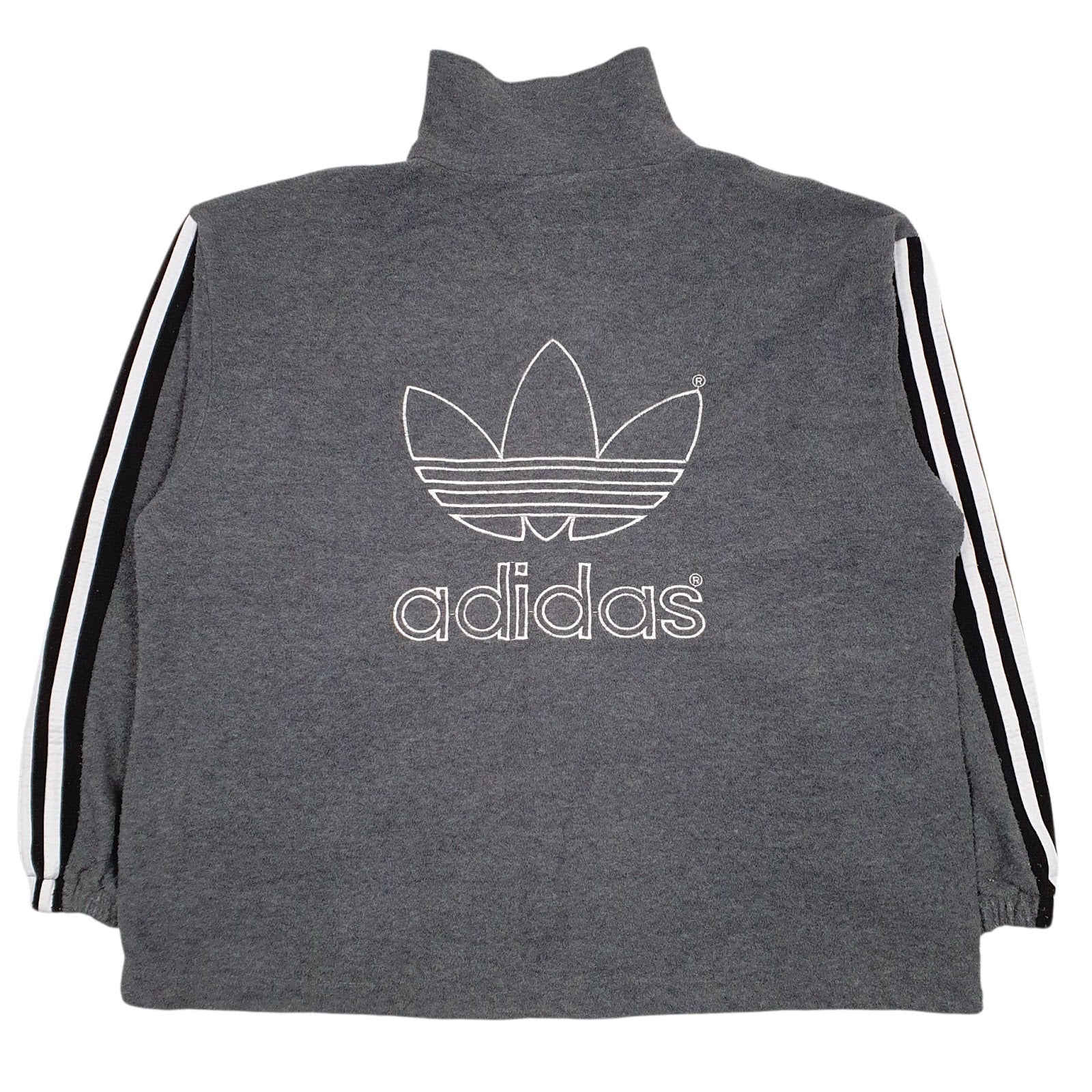 Womens Grey Adidas  Full Zip Jumper