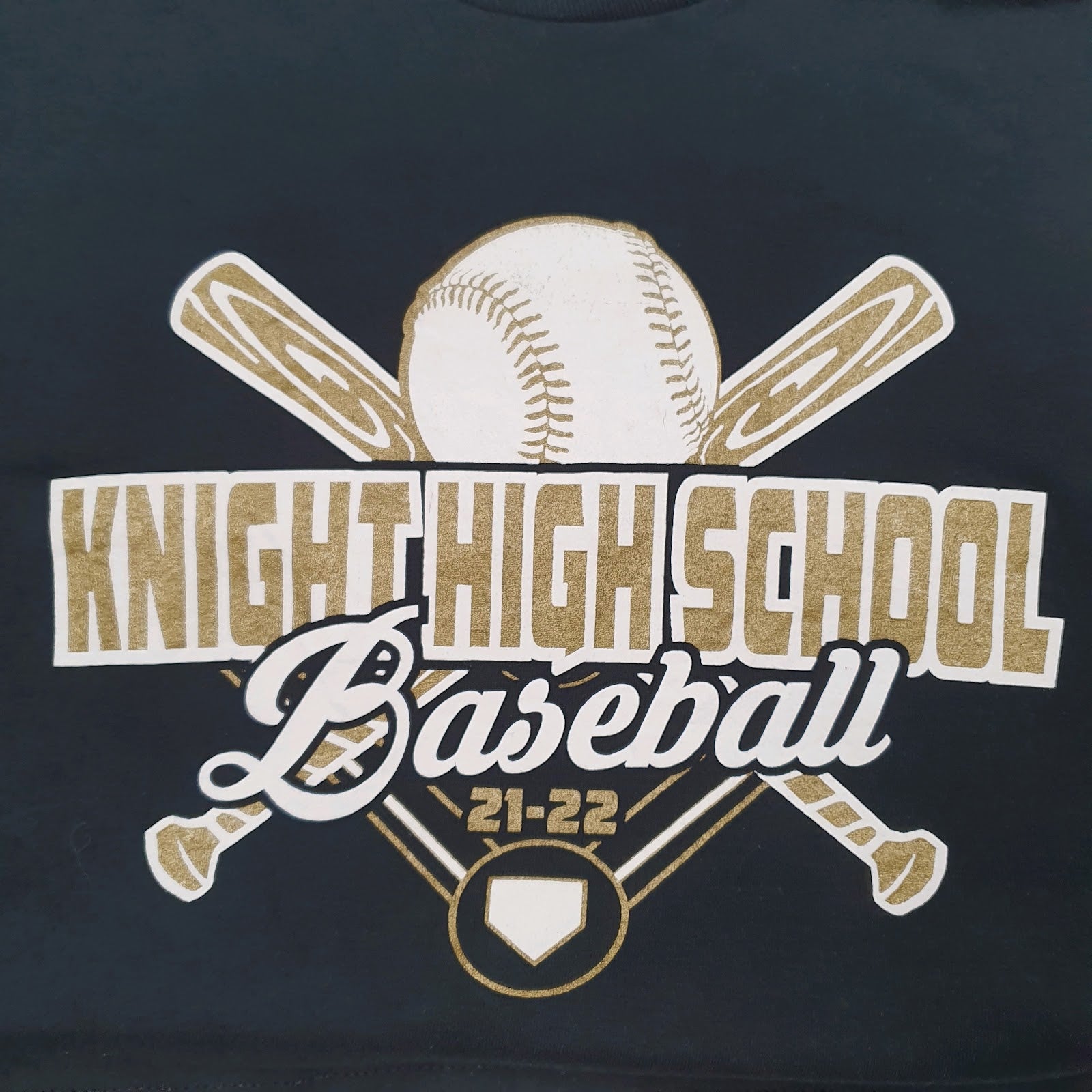 Mens Black Gildan Knight High School Baseball  T Shirt