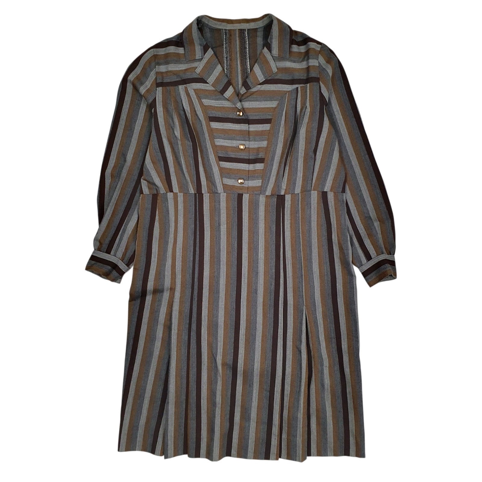 Womens Brown Unbranded  Long Sleeve Dress