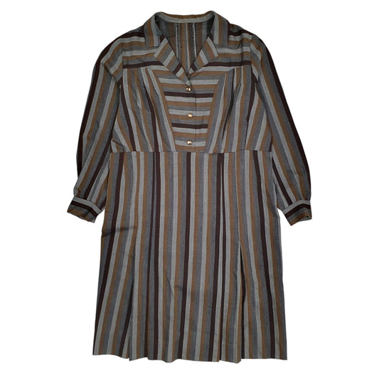 Womens Brown Unbranded  Long Sleeve Dress