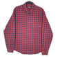Mens Red Eddie Bauer Flannel Long Sleeve Shirt