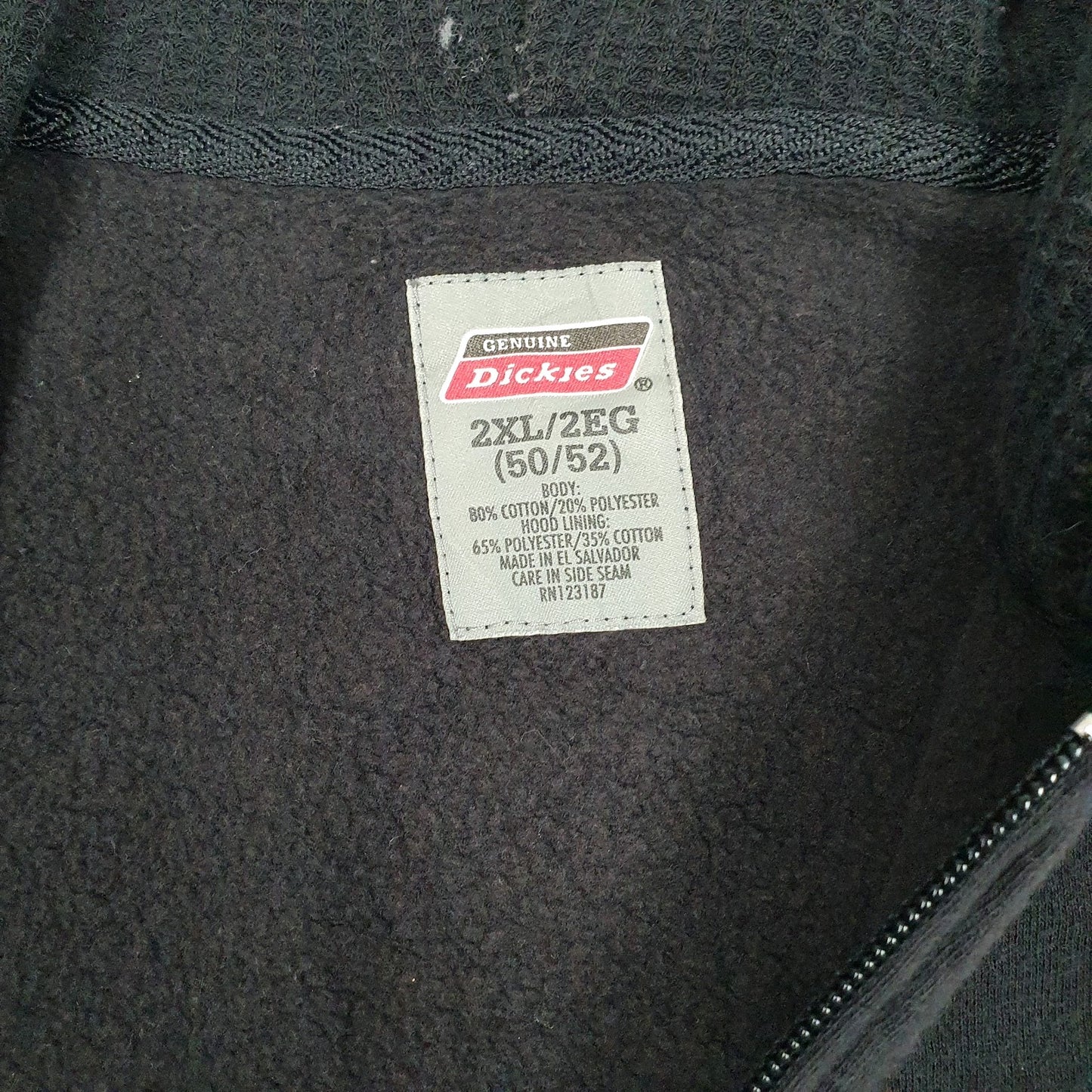 Mens Black Dickies  Full Zip Jumper