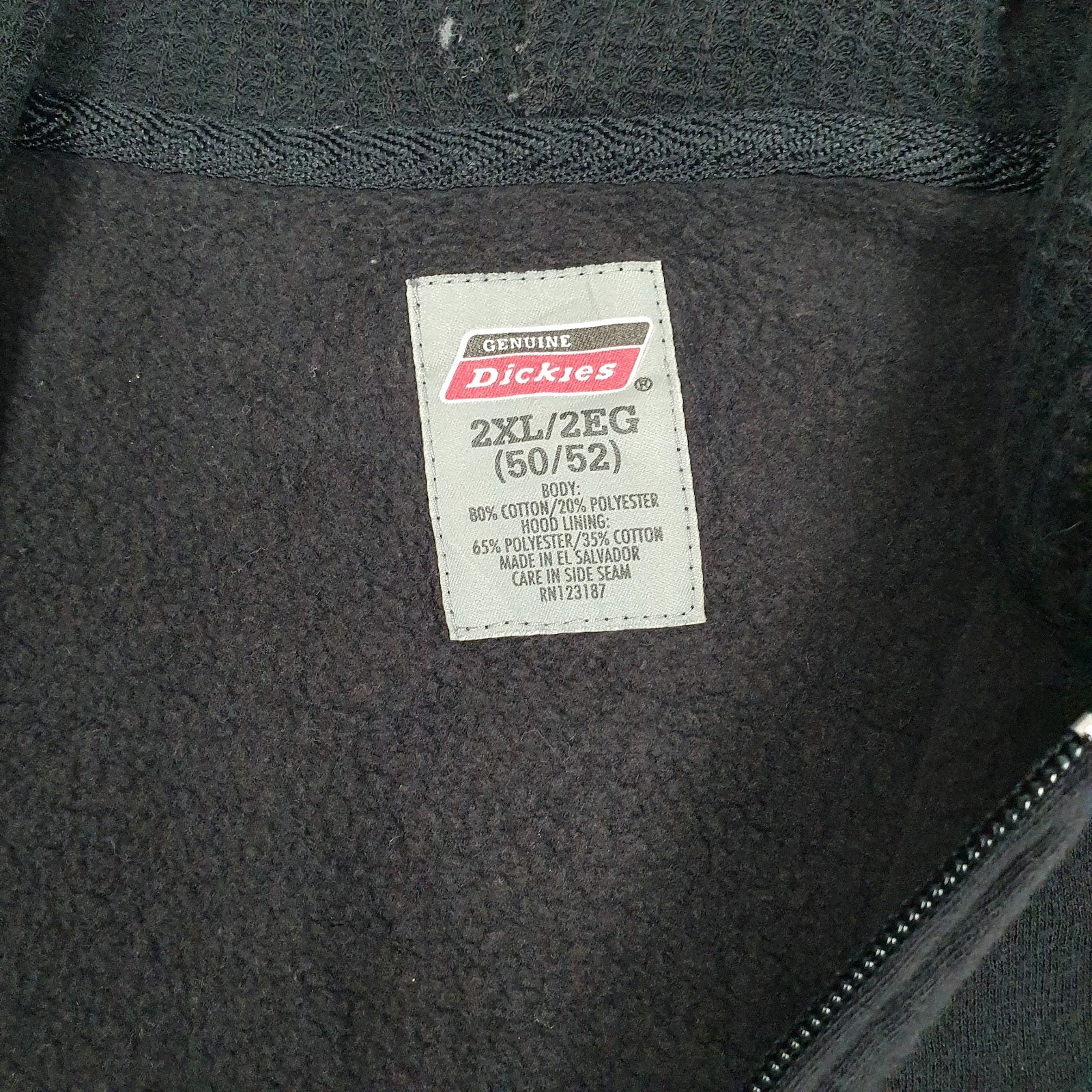 Mens Black Dickies  Full Zip Jumper