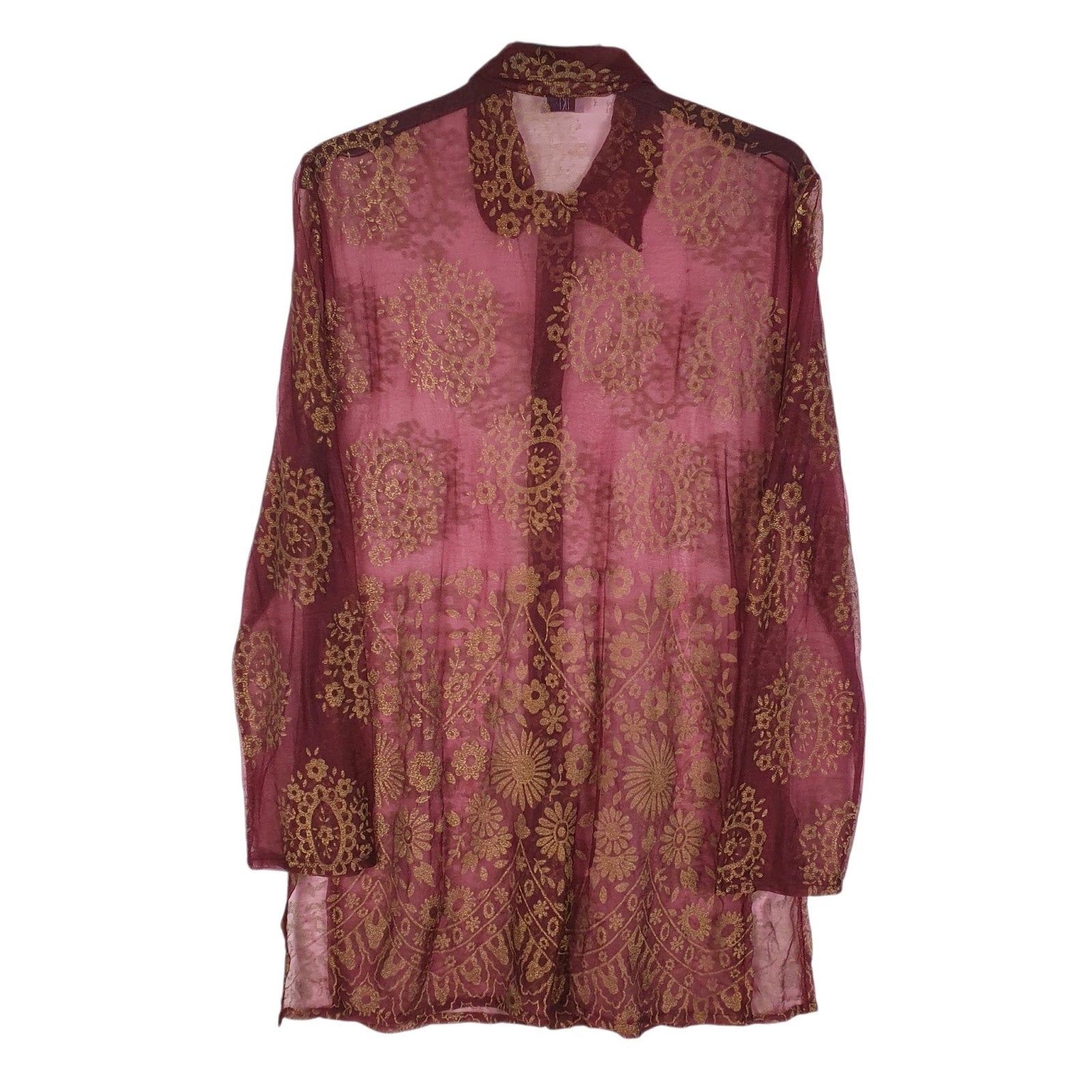 Womens Red IKI Sheer  Shirt