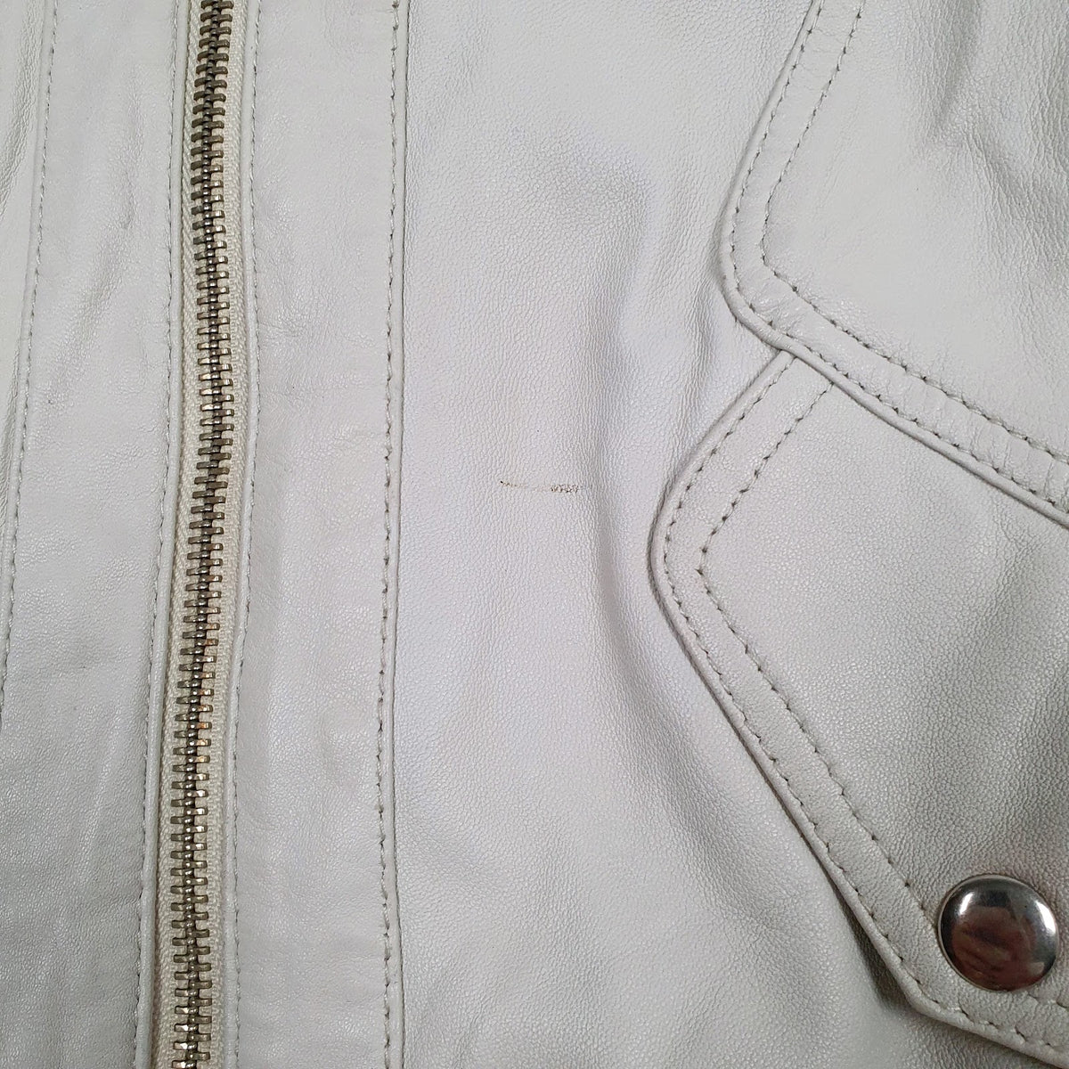 Womens Cream Sasch Faux  Coat