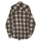 Mens Brown Fruit Of The Loom Plaid Flannel  Shirt