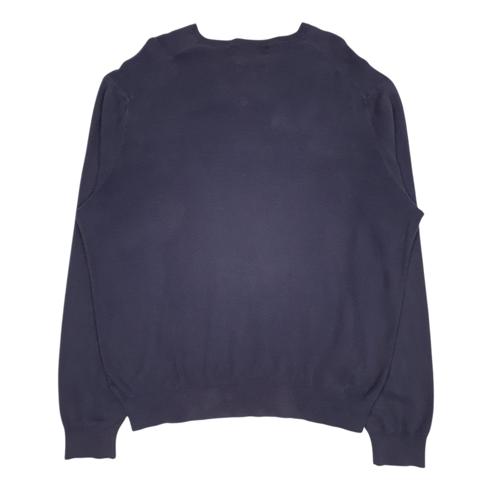 Mens Navy Polo Ralph Lauren Pima V Neck Jumper