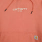 Mens Orange Carhartt Spellout Lightweight Hoodie Jumper