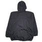 Mens Black Lee Fleece Lined Baggy  Coat