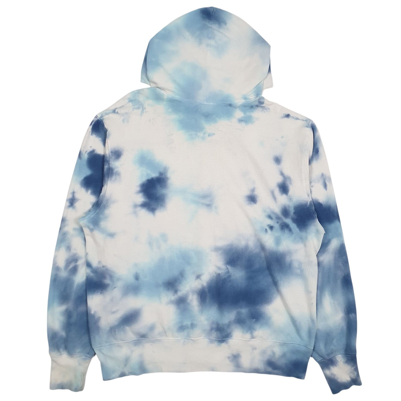 Mens White Champion Tie Dye Oversized Lightweight Hoodie Jumper