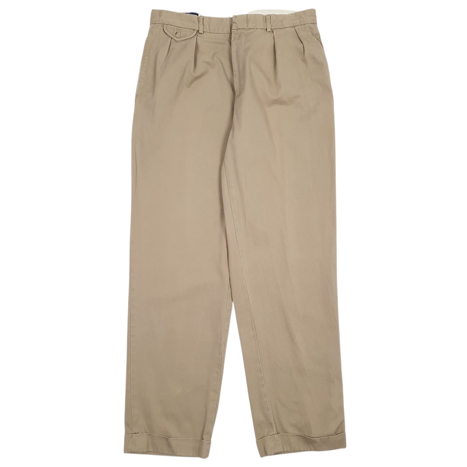 Mens Brown Polo Ralph Lauren Pleated Chino Trousers