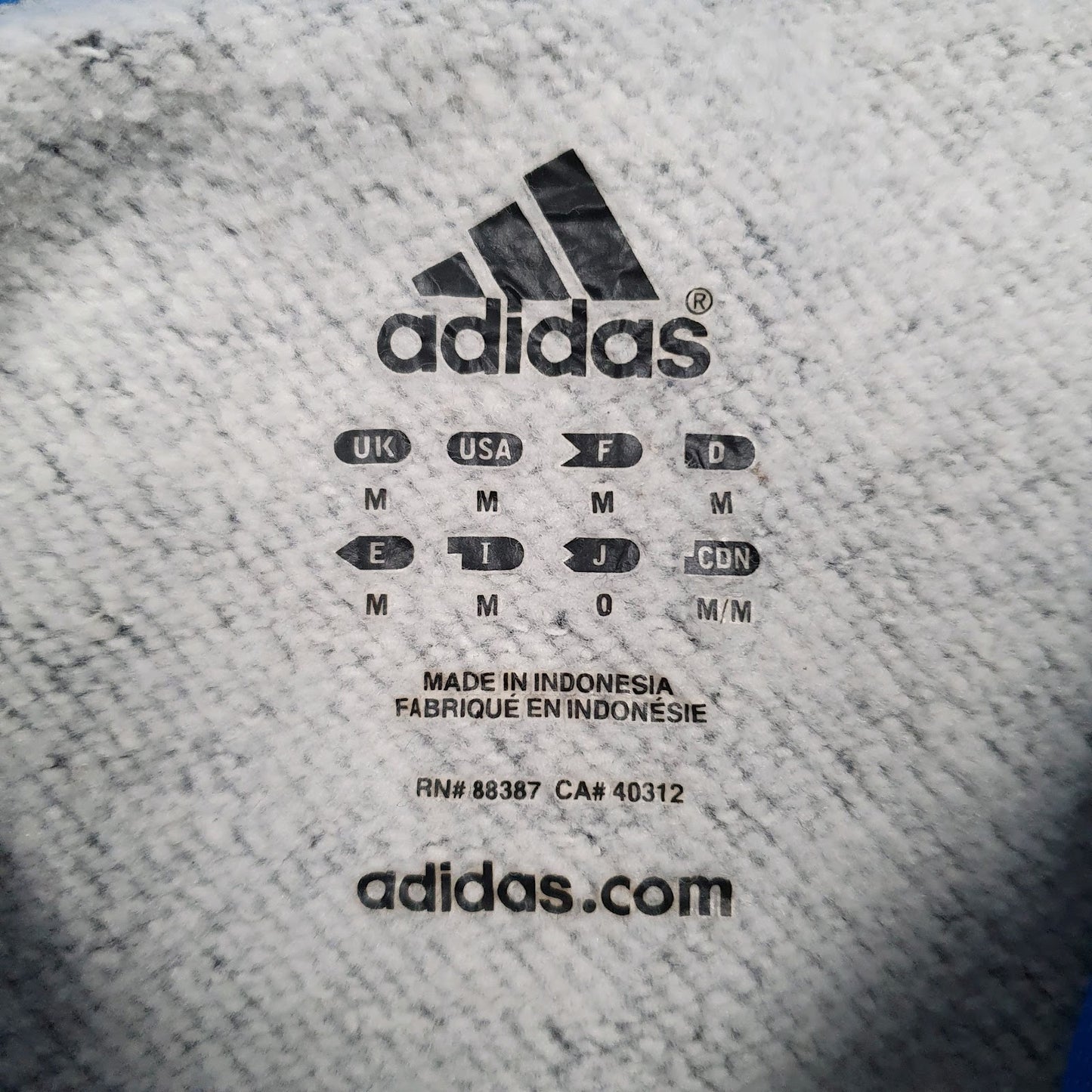 Mens Grey Adidas Spellout Hoodie Jumper