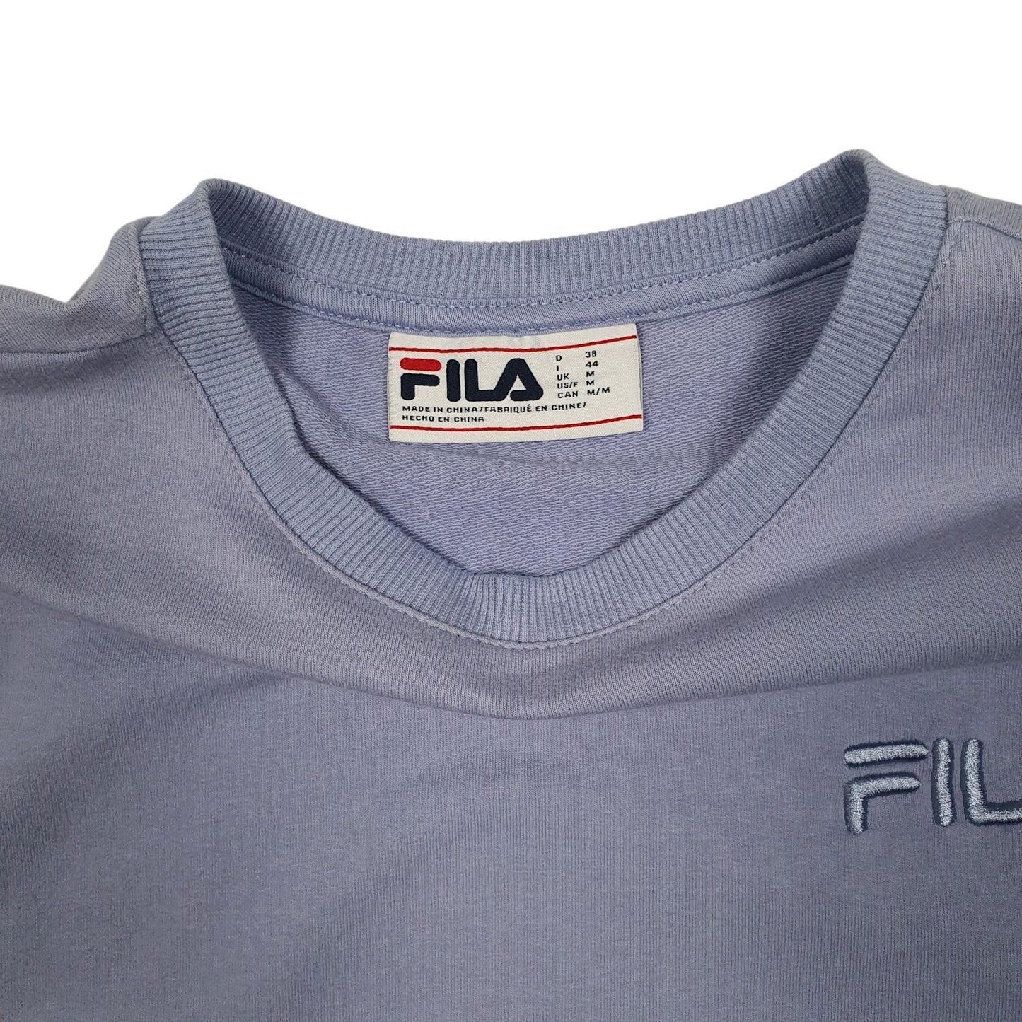 Womens Blue Fila  Crewneck Jumper