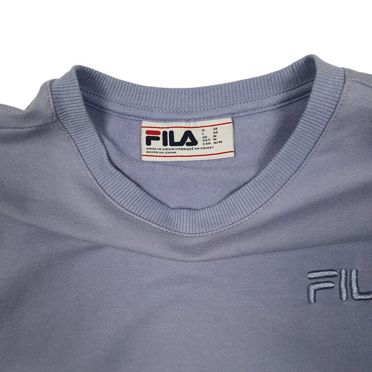 Womens Blue Fila  Crewneck Jumper