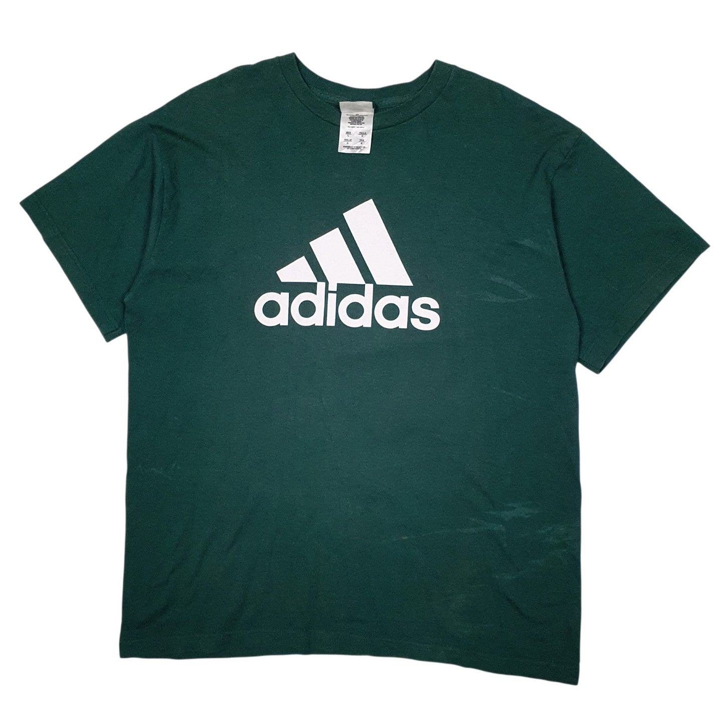 Mens Green Adidas  Short Sleeve T Shirt