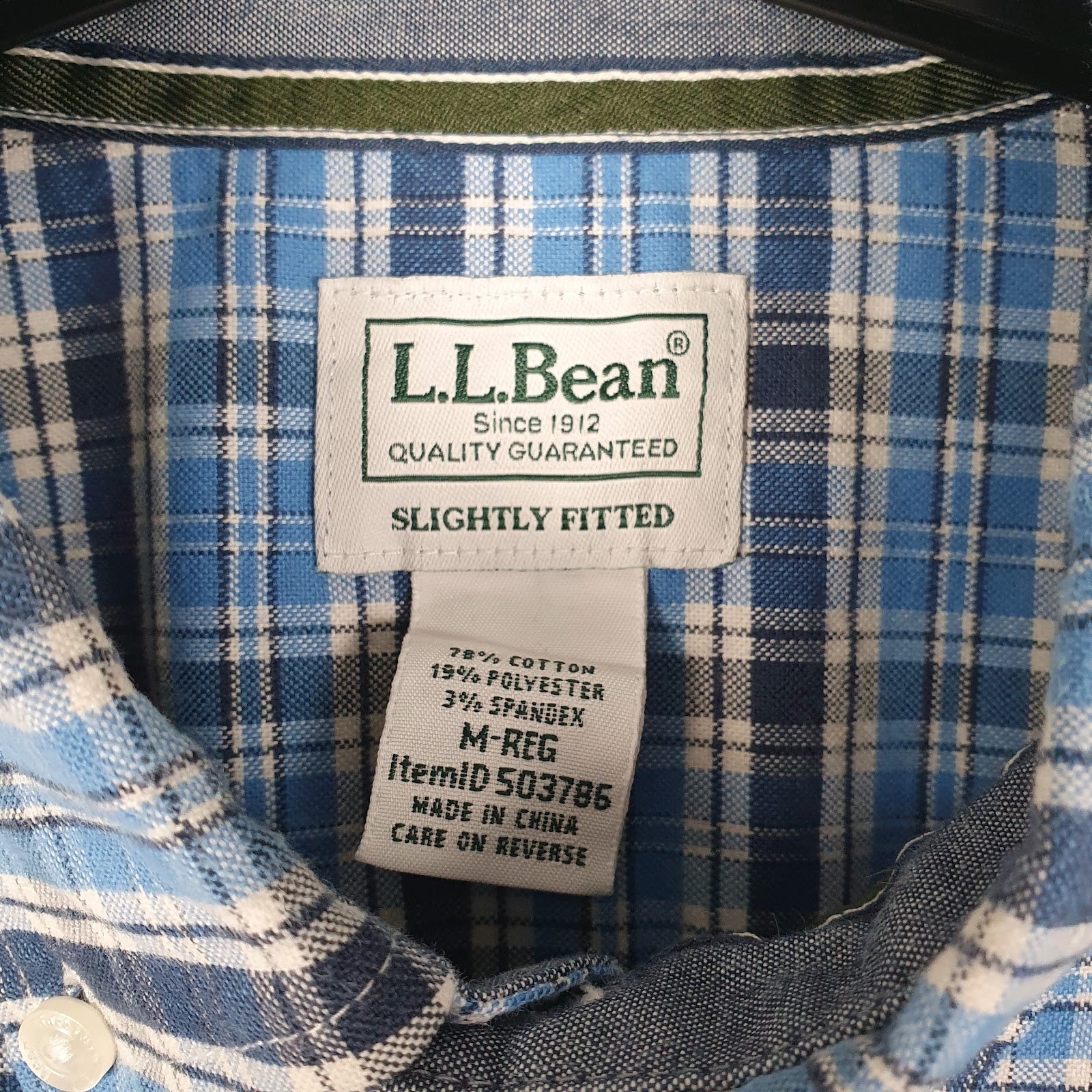 Mens Blue L.L.Bean   Shirt