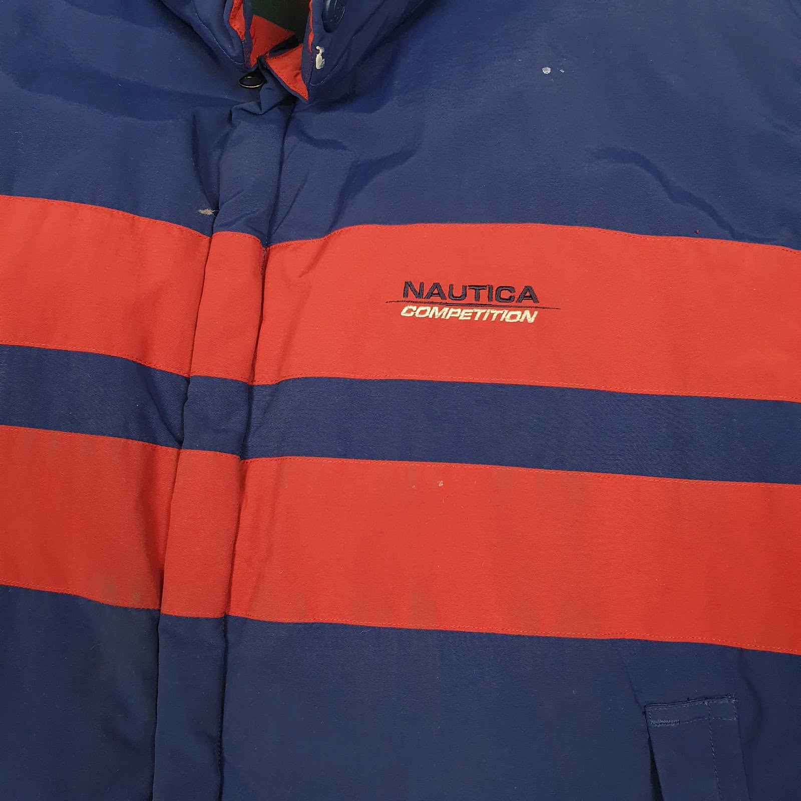 Mens Navy Nautica Competition Vintage 90s Reversible  Coat