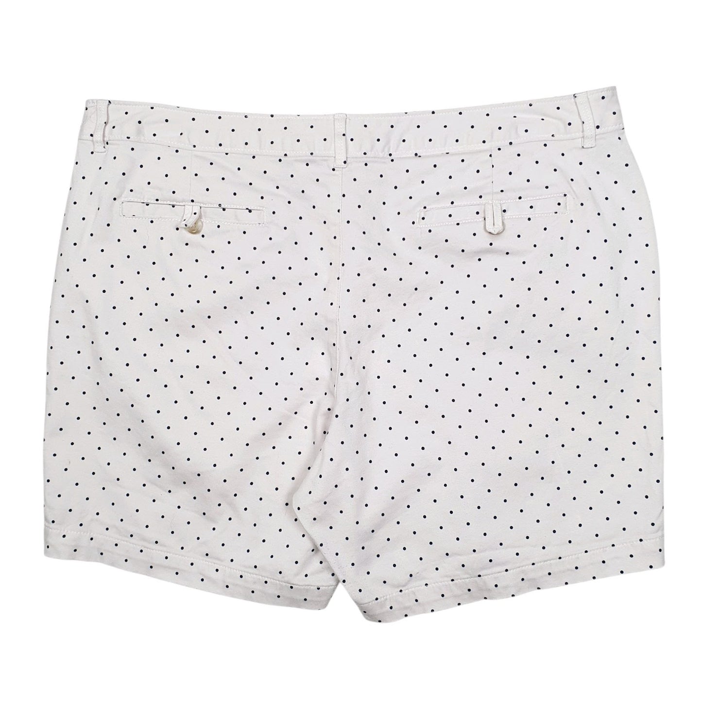 Womens White Dockers Polka Dot  Shorts