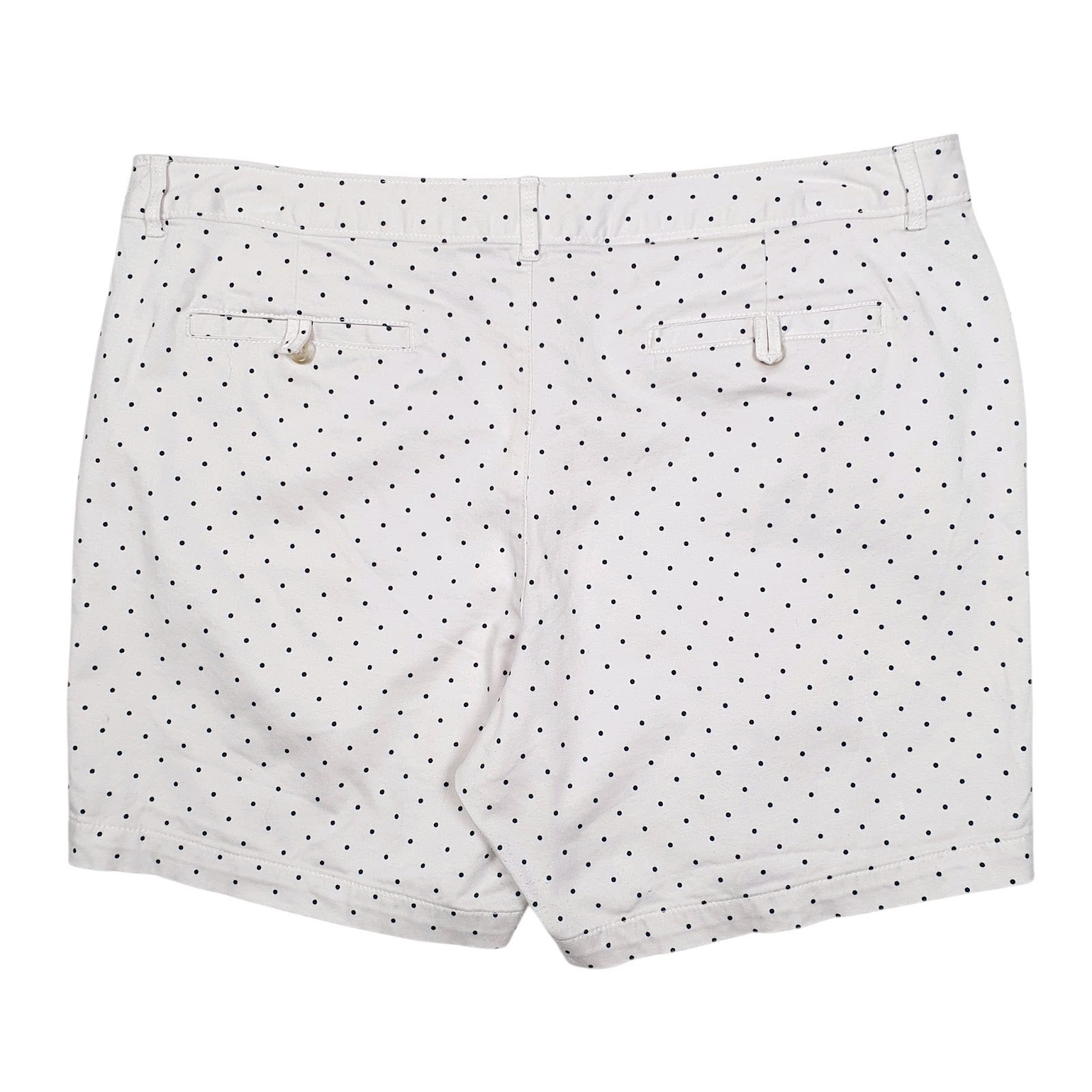 Womens White Dockers Polka Dot  Shorts