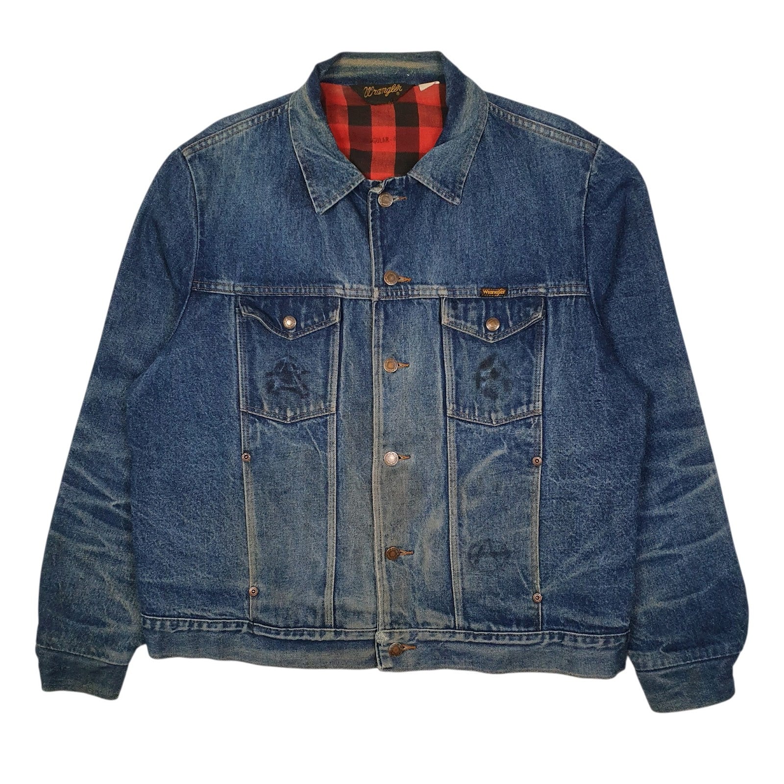 Mens Blue Wrangler Vintage 90s Type 3 Trucker  Coat