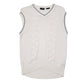 Womens White Fila Knit Vest Jumper