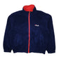 Mens Red Fila Team Italia Ski Vintage Fleece Reversible  Coat