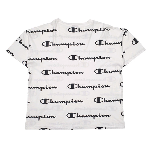 Mens White Champion   T Shirt