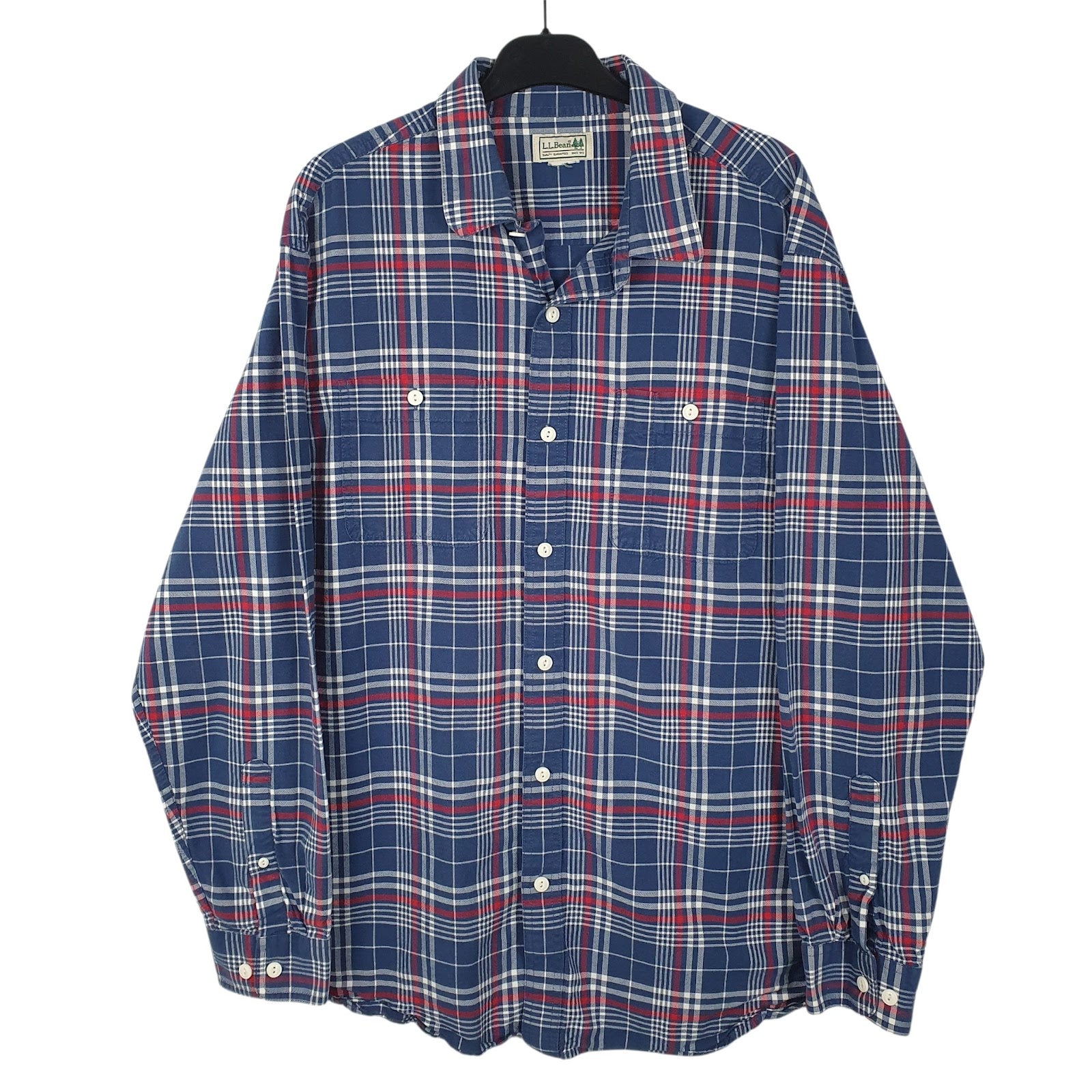 Mens Blue L.L.Bean  Long Sleeve Shirt
