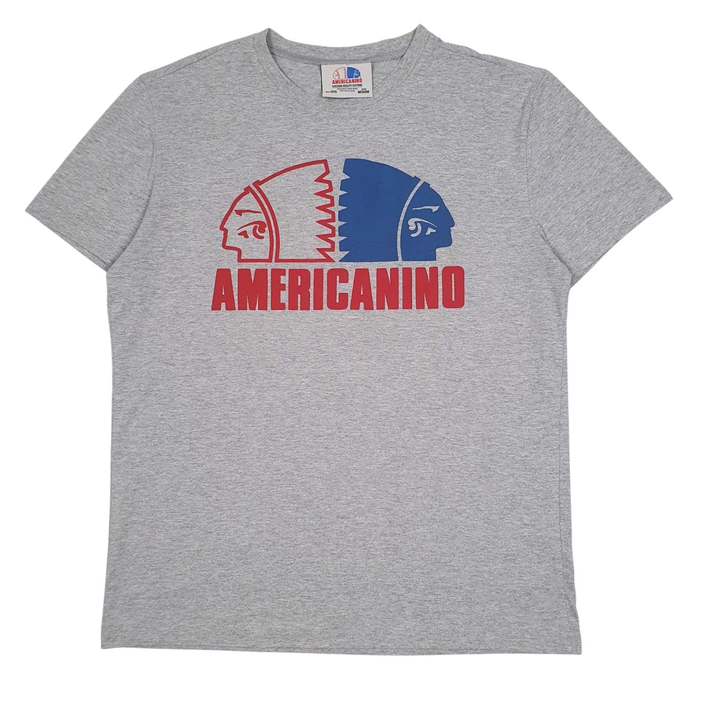 Mens Grey Americanino Spellout Short Sleeve T Shirt