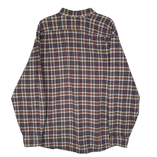 Mens Brown Eddie Bauer Flannel  Shirt