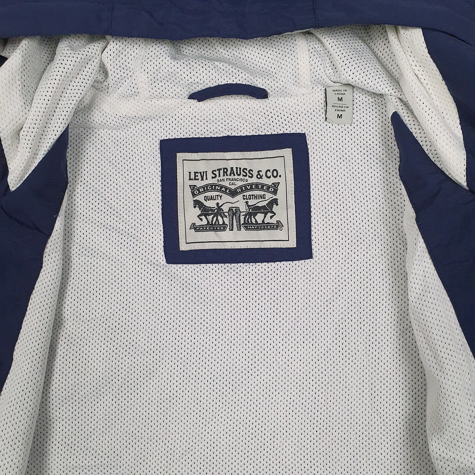 Mens Navy Levis   Coat