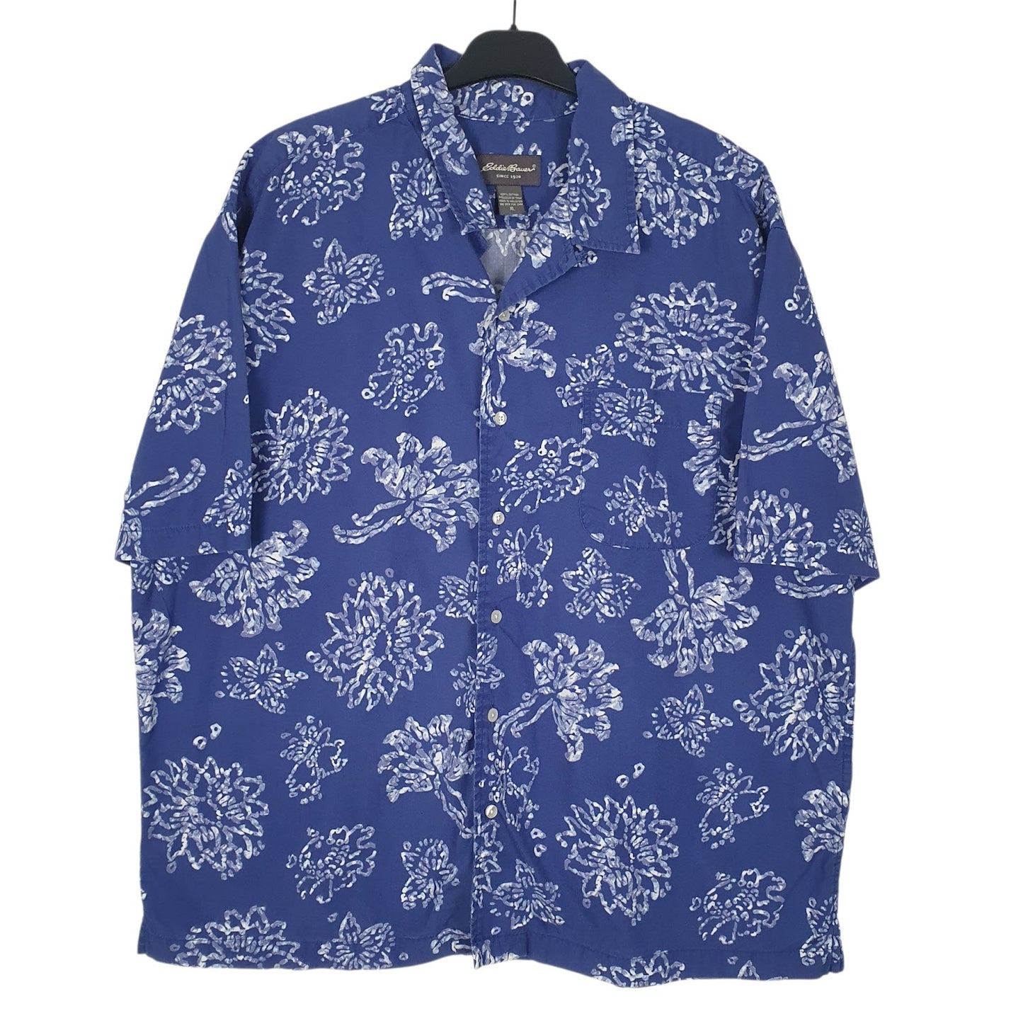 Mens Blue Eddie Bauer  Short Sleeve Shirt