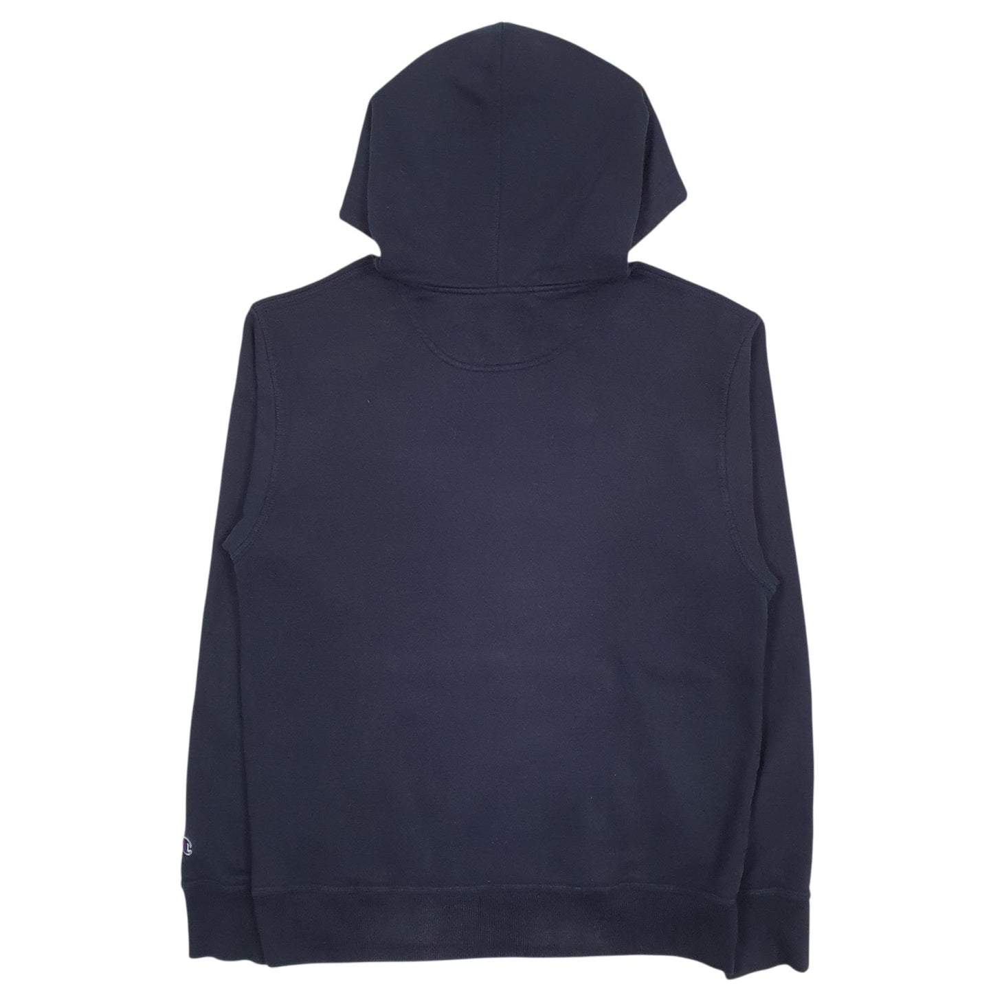Mens Navy Champion Hooded Quarter Zip Jumper