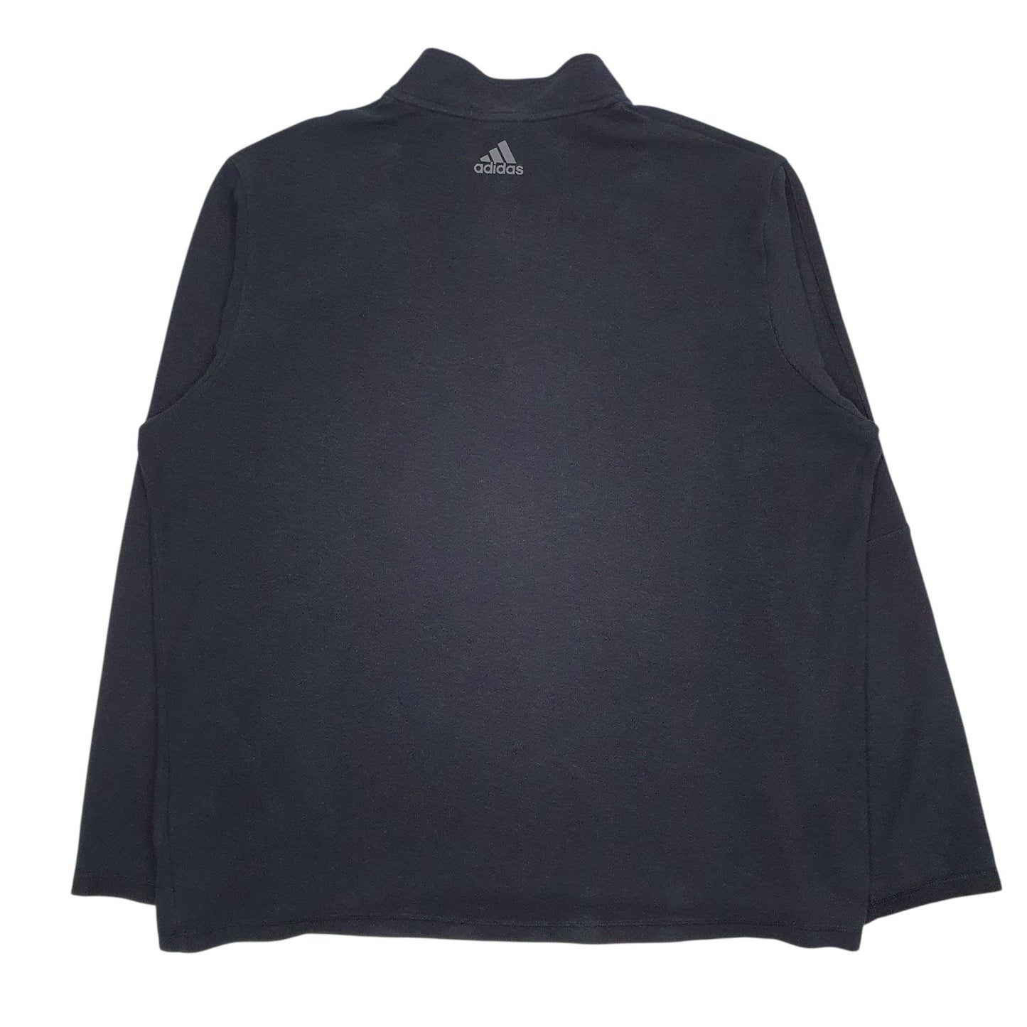 Mens Black Adidas Lightweight Quarter Zip Jumper