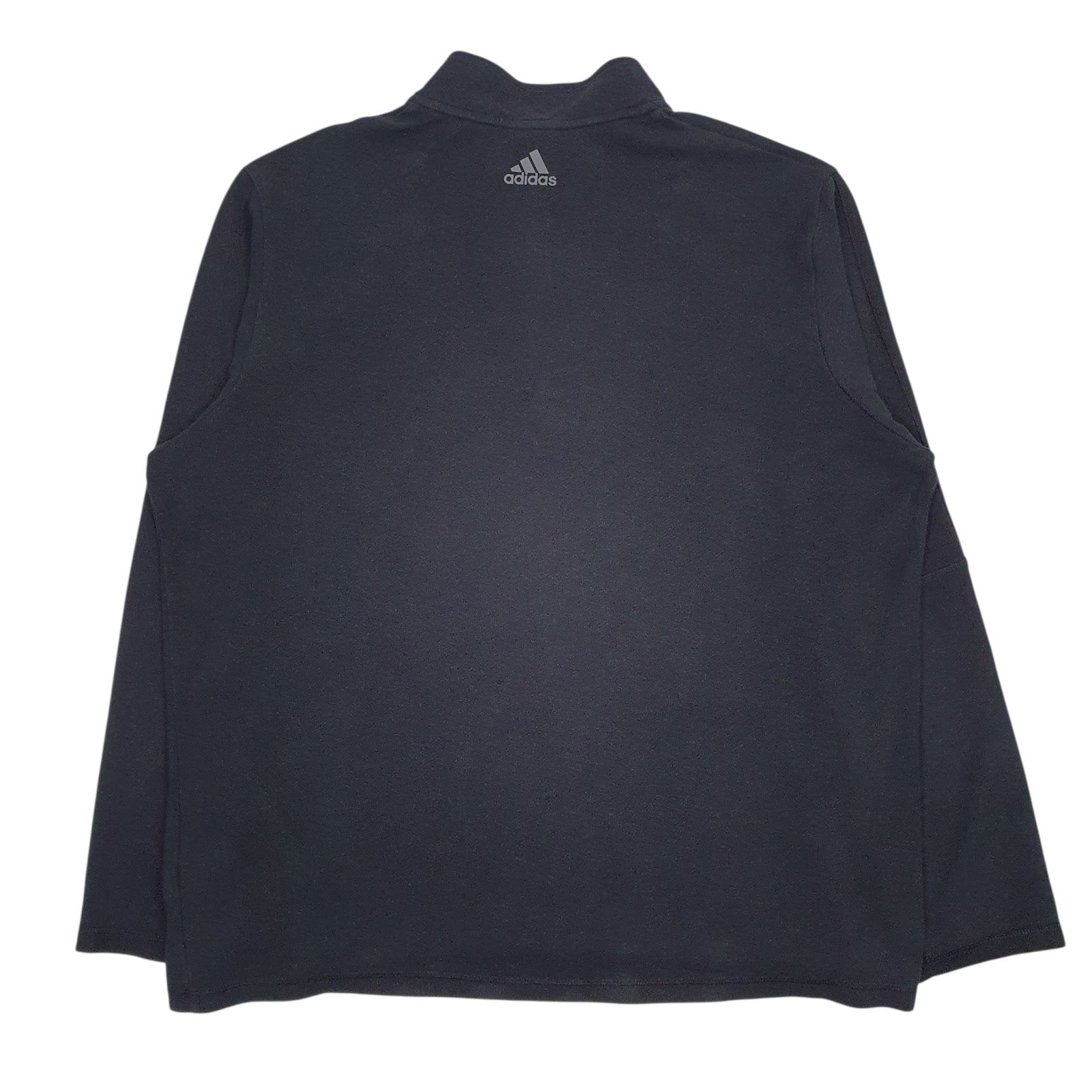 Mens Black Adidas Lightweight Quarter Zip Jumper