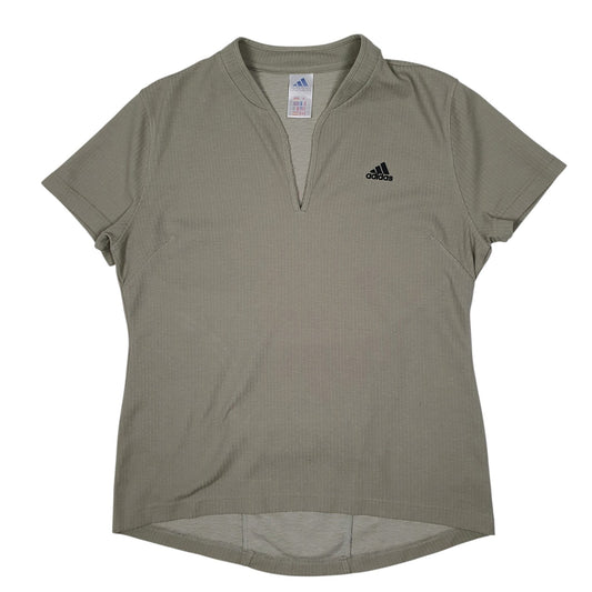Womens Grey Adidas Vintage 00s Sports Running Cycling Short Sleeve T Shirt