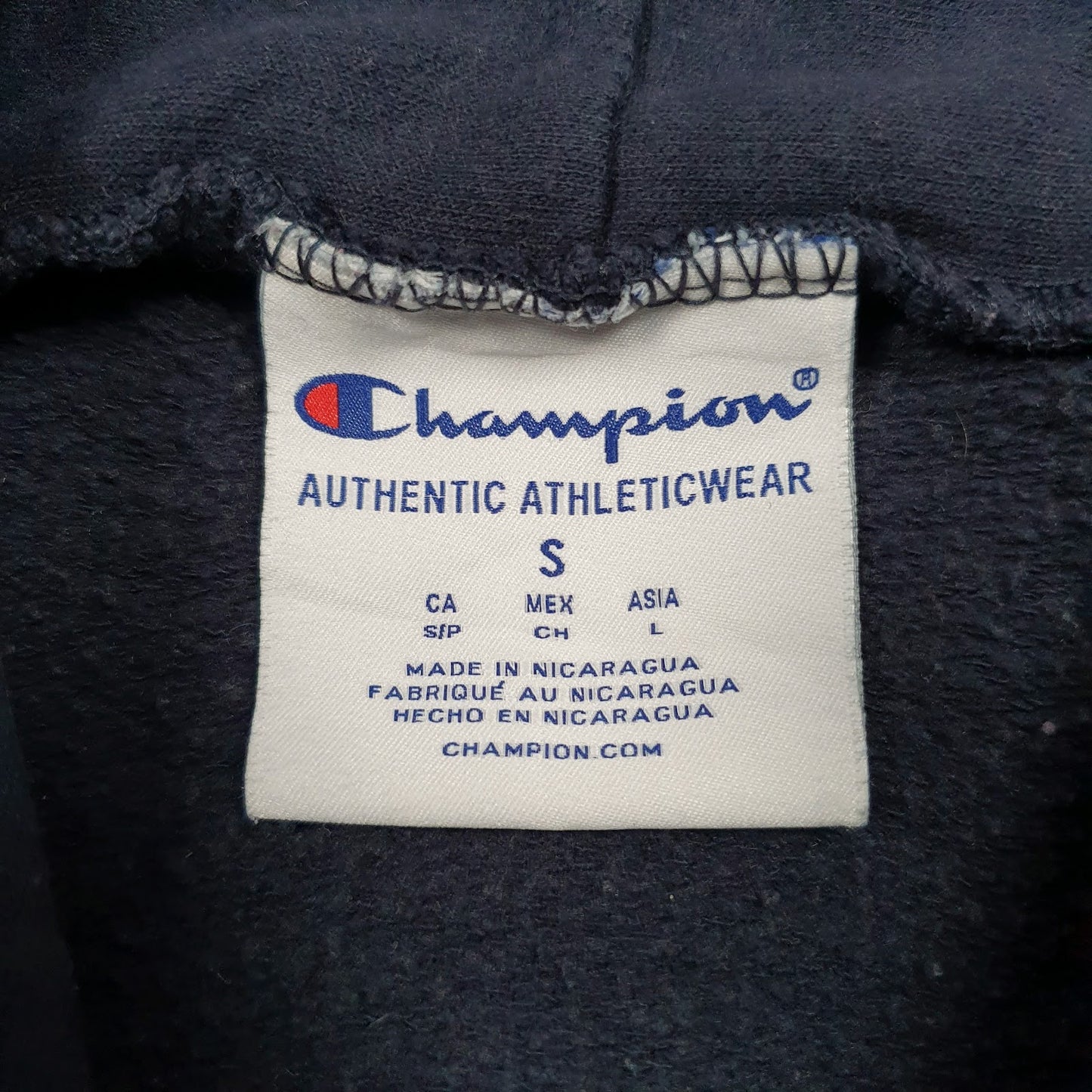 Mens Navy Champion Notre Dame Hoodie Jumper