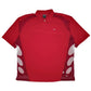 Mens Red Nike Dri Fit Double Skinned Vintage 00s Short Sleeve Polo Shirt